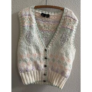 Vintage LizSport Knit Sweater Vest Women’s Size Large
